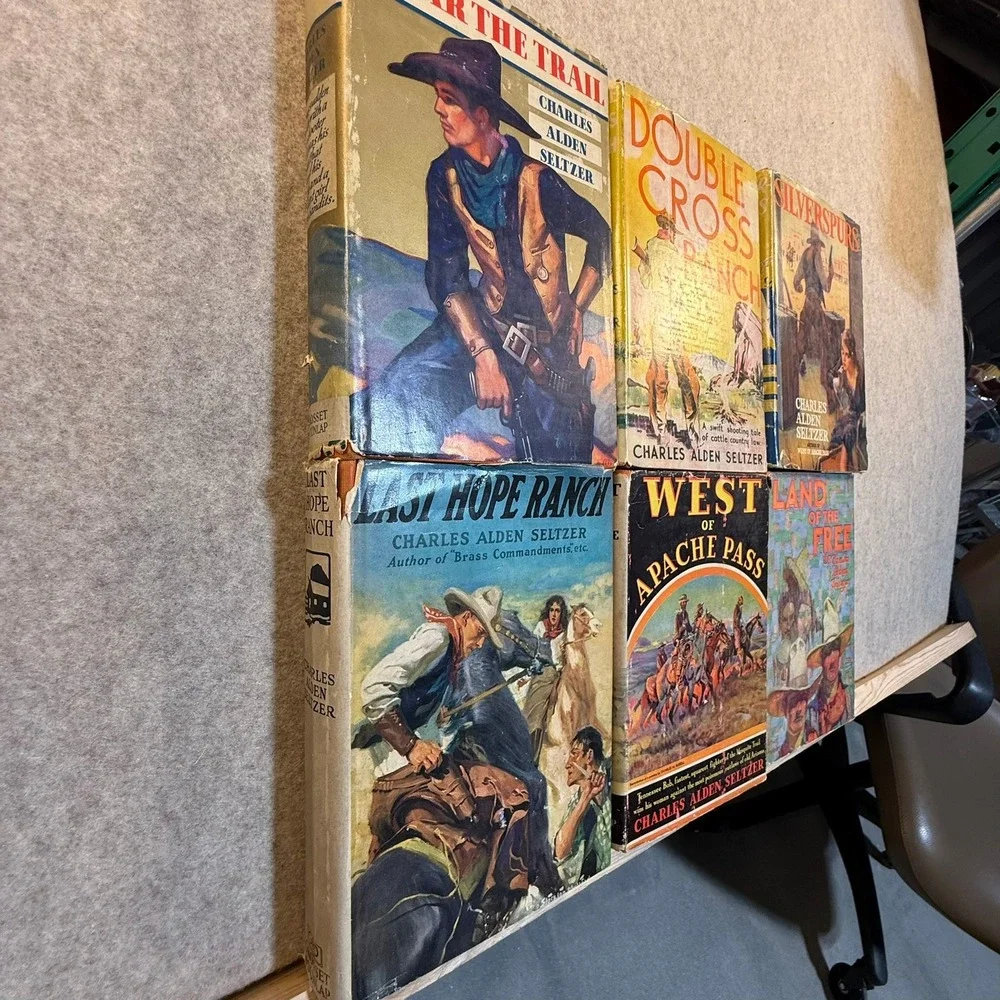 6 Vintage Charles Alden Seltzer Western Novels Grosset & Dunlap Dust Jackets 30s